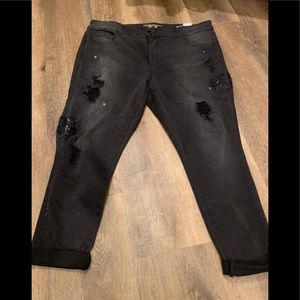 Melissa McCarthy seven jeans black color appliqué